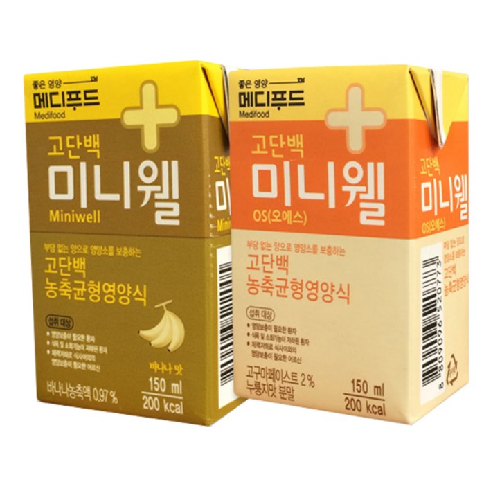 메디푸드 고단백 미니웰 환자식, 150ml, 24팩, 150ml 24팩, 바나나맛