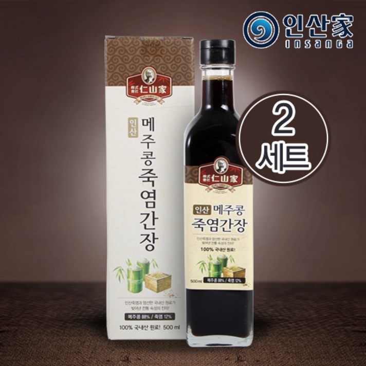 [인산가] 메주콩 죽염간장 500ml x 2세트, 2개