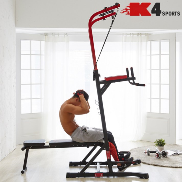 K4스포츠아몸디 K4-311 치닝디핑 싯업벤치 전신운동기구, 1개