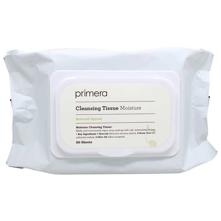 프리메라 모이스처 클렌징 티슈, 60매, 1개