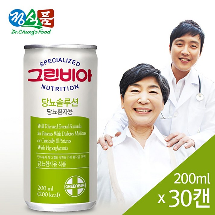 정식품 그린비아 당뇨솔루션 당뇨환자용 200ml x 30캔