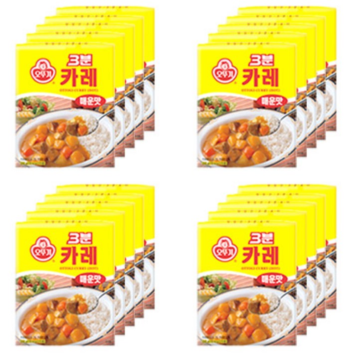 오뚜기 3분 카레 매운맛, 200g, 20개