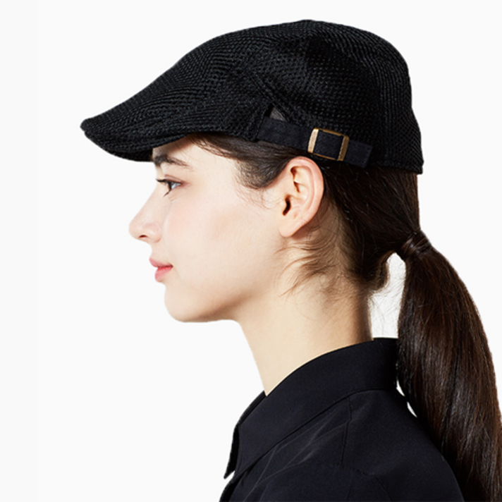 패브릭 조절끈 메쉬 헌팅캡(블랙) SOC-517