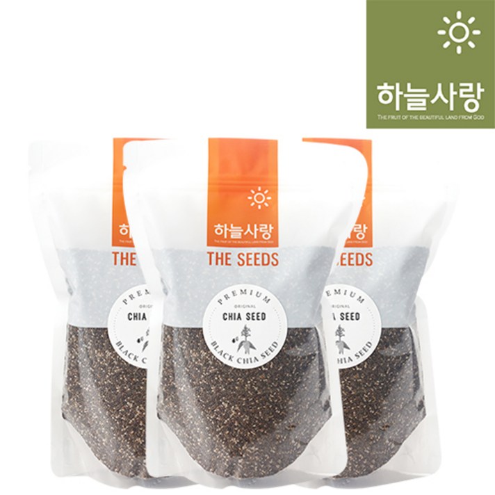 [천애지하늘사랑] 블랙 치아씨드 800g, 3개