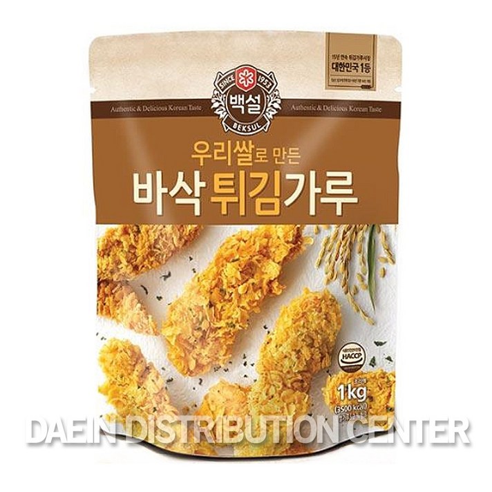 백설 우리쌀로 만든 바삭 튀김가루, 1kg, 3개