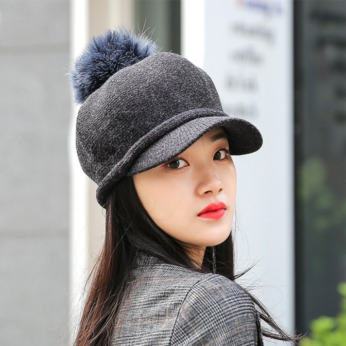 웨스트무브 여성모자 털방울 폼 칼리 울 니트캡 겨울 방한 털모자 (6컬러) - 주문시 색상이름 확인필수!!