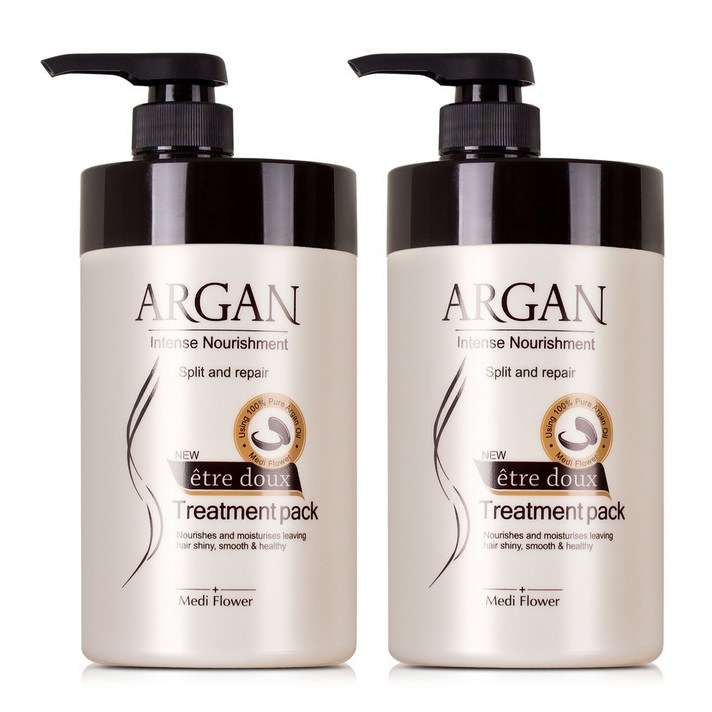 메디플라워 아르간 에트투스 트리트먼트 헤어팩, 1L, 2개