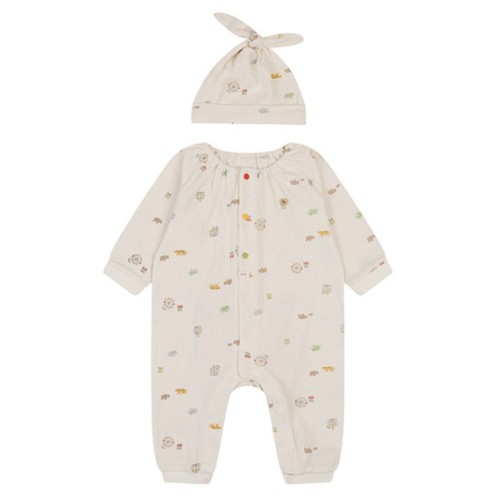 에뜨와 유아용 선물용 치프우주복모자 세트  쇼핑백