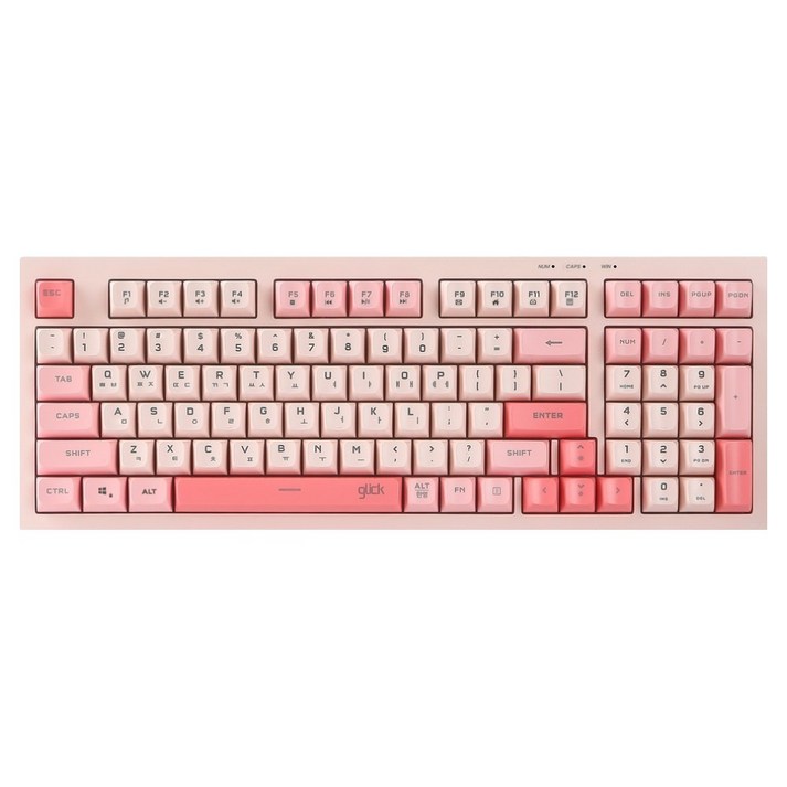 지클릭커 OFFICEPRO 사일런스 M RGB 풀윤활 무소음 98키 유선 키보드