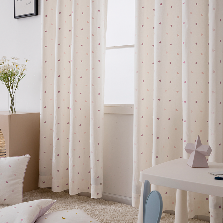 사라하우스 아이방 가리개 긴창 핀형 커튼