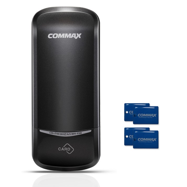 COMMAX 디지털도어락 카드키 4p + 비밀번호 마스터번호 기능 도어록 20230821