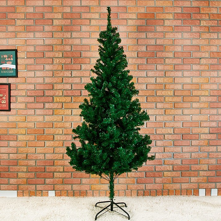 스투피드 PVC 크리스마스 트리 210cm, 그린, 1개 20230214