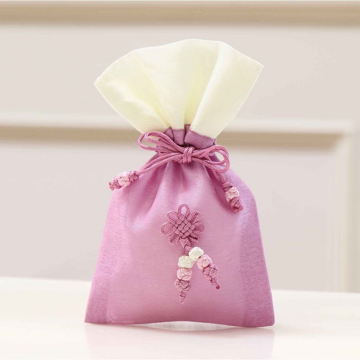 전통 복주머니 83소 선물포장주머니, 100개, 인디핑크