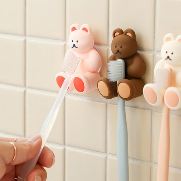 바이곰 정품 로마네 칫솔걸이 실리콘 흡착식