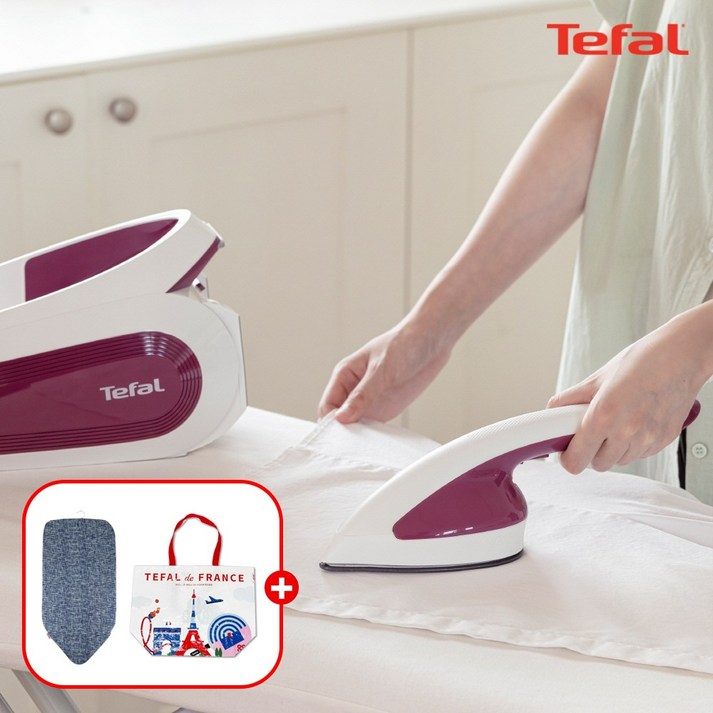 테팔 스팀다리미 트위니 스팀샷다리미매트리유저블백 세트, 단일상품