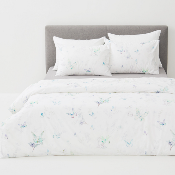 레노마홈 시엘 퍼케일 홑겹 이불커버 베개세트 SS / Q / K 오렌지