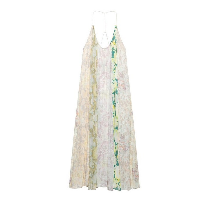 자라 ZARA 꽃 프린트 패치 나시 원피스 2826127