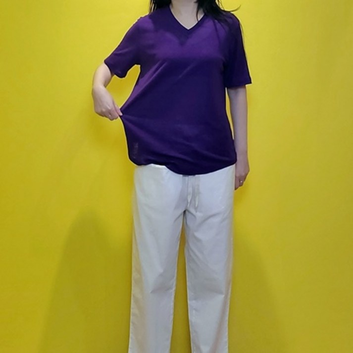 마랑 린넨 브이넥 티