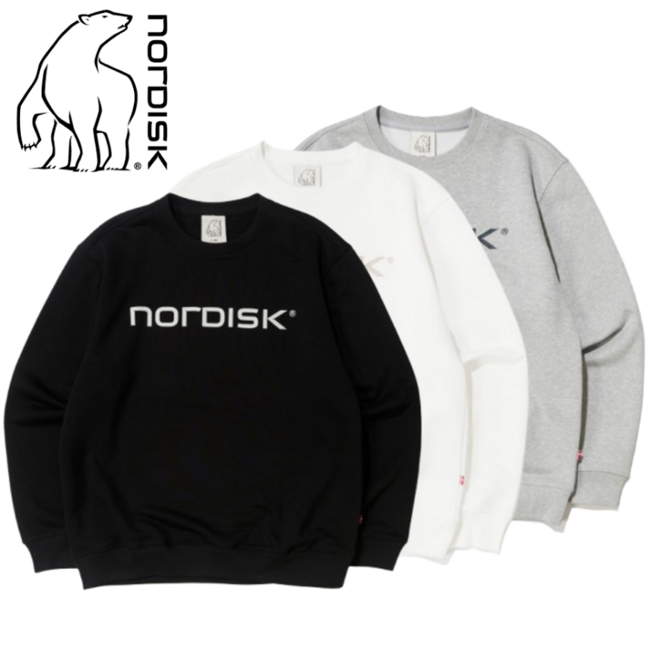 [공식매장정품] 노르디스크 남여공용 맨투맨티셔츠 캠핑 산책 트레킹 하이킹 일상 생활 가을겨울용 긴팔 맨투맨