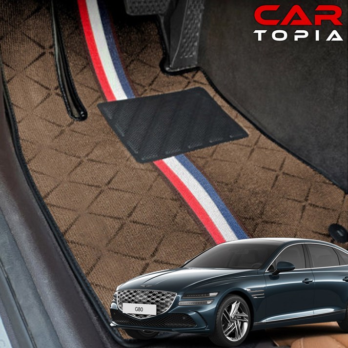 카토피아 제네시스 G80 3세대 페이스리프트 디자인 카매트 코일매트 발판 용품, 가솔린 2륜