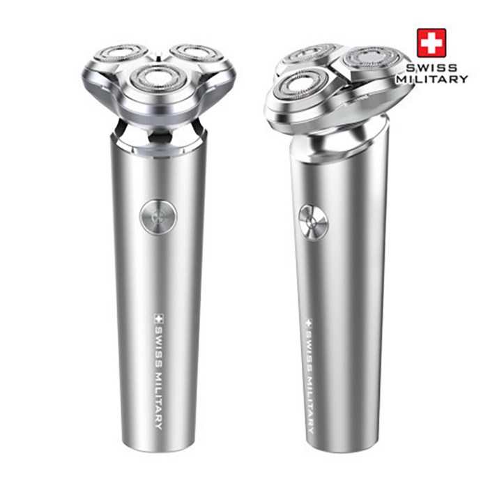 스위스밀리터리 휴대용 무선 전기면도기 방수기능 3D플로팅구조