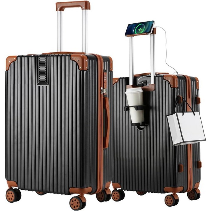 3년AS 초경량 기내용 캐리어 20인치 24인치 28인치 360도 조용한 바퀴 USB충전 다기능 대용량 여행용가방