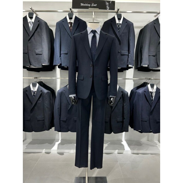 트루젠 여름 쿨짜임 네이비 기본핏 남자 정장 수트 양복