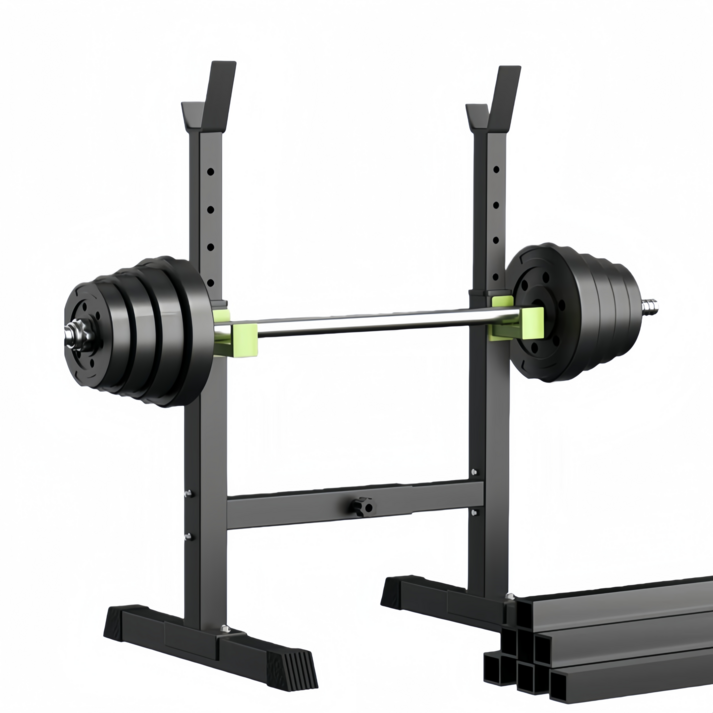 바벨 거치대 스쿼트운동기구 바벨랙 높이조절 일체형 스쿼트 랙 헬스 실내 훈련 기자재 단련해 다기능 수납