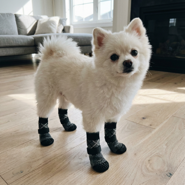 융풍 반려동물 신발  보온 애완동물 신발 양말 미끄럼 방지 강아지 양말  애완동물 발 보호대