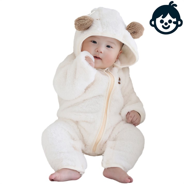 하방방 신생아 아기 곰돌이 외출복 바디슈트 우주복 출산준비물