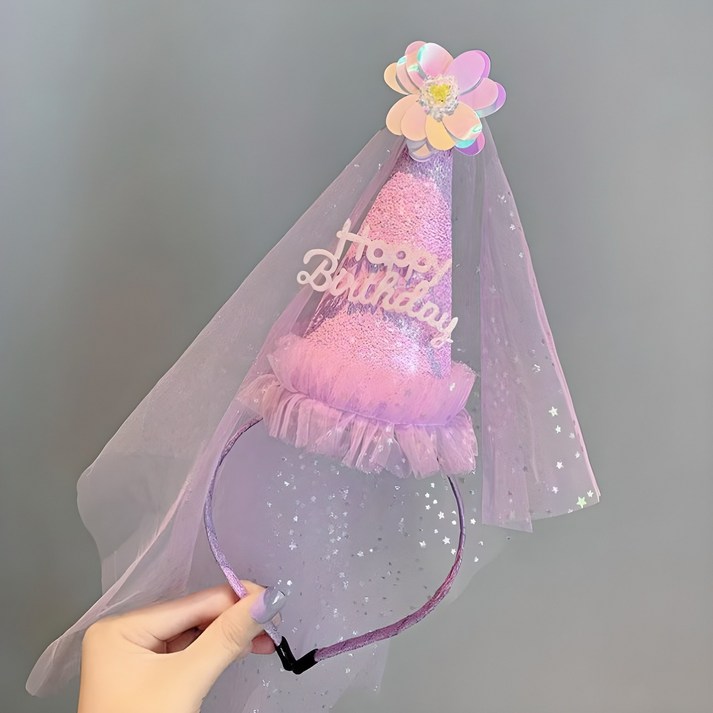 미미파티 생일 파티 고깔 왕관 머리띠