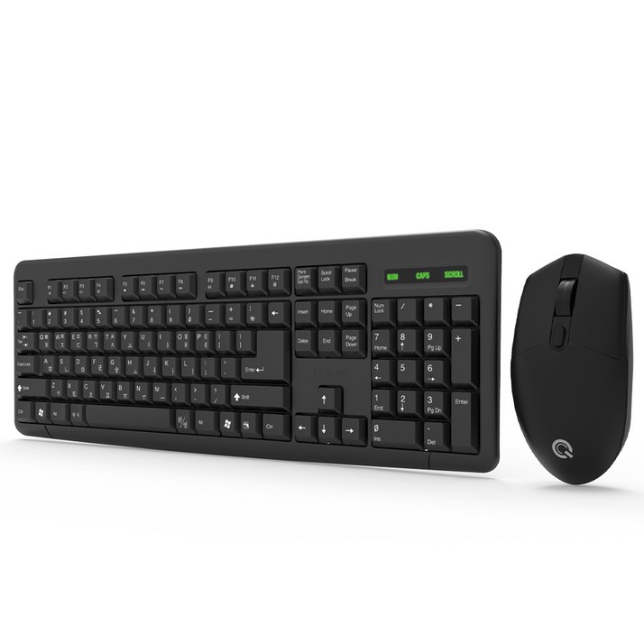 큐센 무선 키보드 마우스 세트  키스킨, 블랙, MK210, 일반형