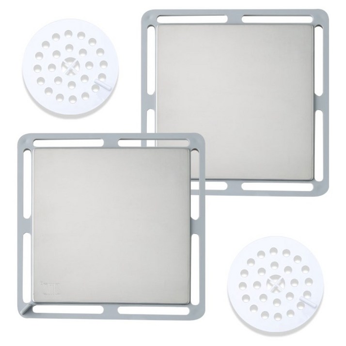 에스엠지 스테인리스304 화장실 하수구 배수구 덮개 거름망 2p, 단일 색상