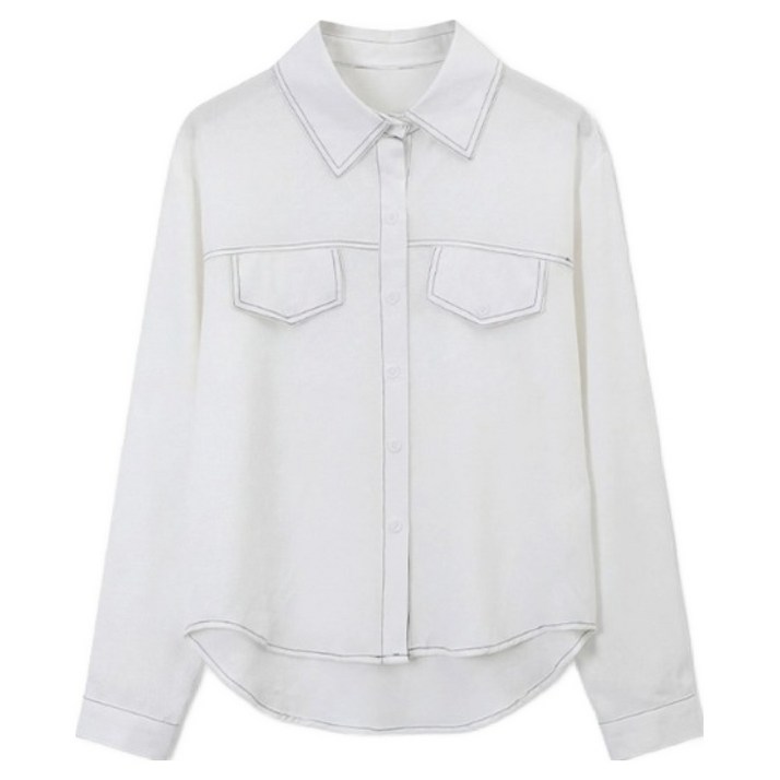 피핀 여성용 스티치 언발 셔츠 49890