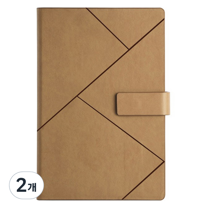 마다꾸미 비즈니스 사무용 고급 노트 A5 다이어리 A타입, 04 브라운, 2개