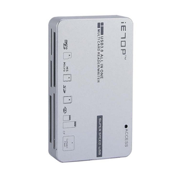 이탑 USB3.0 117종 지원 멀티카드리더기, C308, 실버