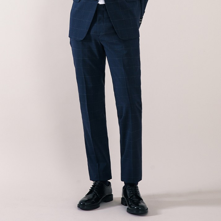 리버클래시 남성용 슬림 모혼방 노치드 투버튼 정장 팬츠 LHS13657