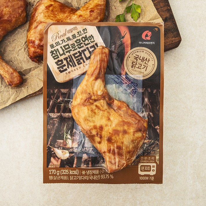 로켓프레시 마니커에프앤지 참나무로 훈연한 훈제닭다리