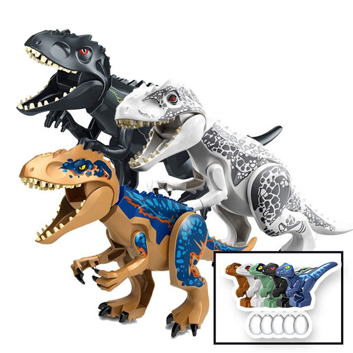 빅사이즈 공룡 인도미누스렉스 3종 호환블록 브릭미니피규어 수집/장식/전시용 키덜트아이템, 1개, INDO04. 인도미누스렉스 3종 세트(로켓)