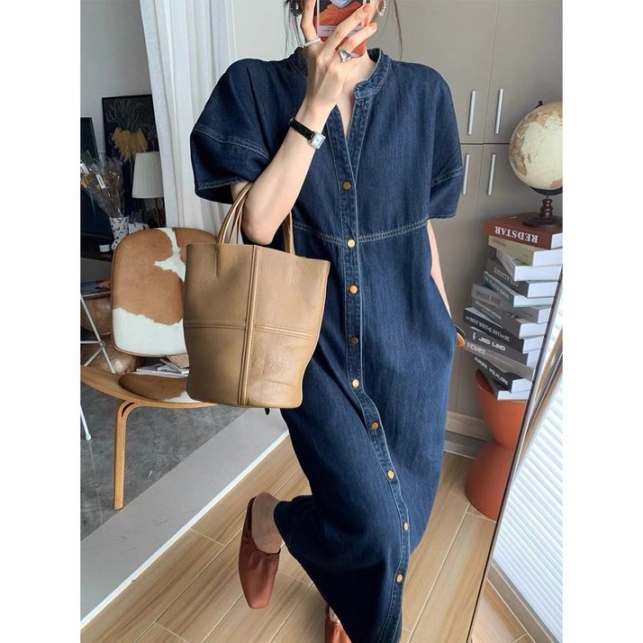 더사바 데님 루즈 원피스