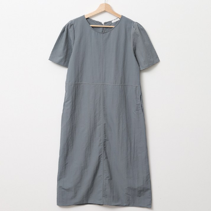 봉봉스토리 모데르노 스티치 나일론 여성 롱 원피스 여름 바스락