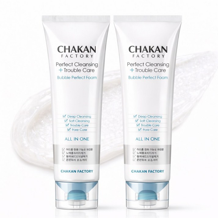 트러블 좁쌀 모공수축 얼굴각질제거 클렌징 버블지우개폼 120ml, 2개, 120ml