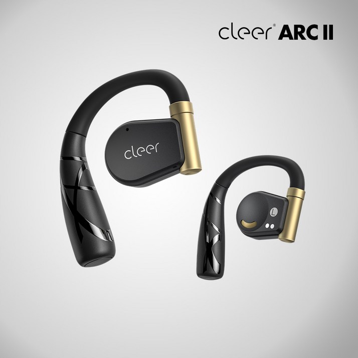 클리어 아크2 오픈형 블루투스이어폰 ARC2 귀걸이형 스포츠 무선 이어폰 운동 스냅드래곤, 스포츠 에디션 블랙 골드