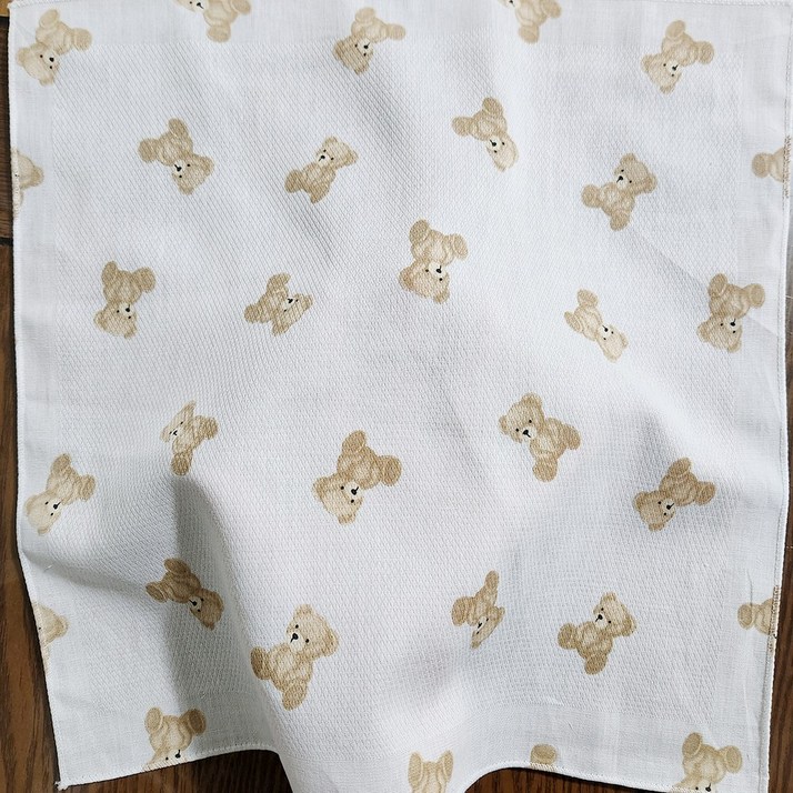 국산 순면 무형광 가제 엠보면 나염 손수건 총20장