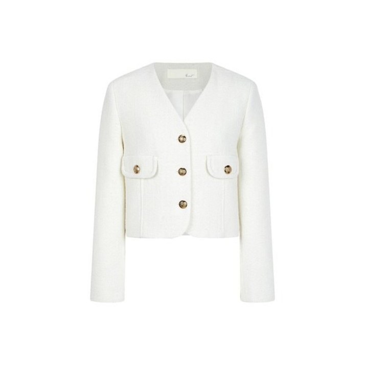 지컷 지컷 페이크 포켓 브이넥 트위드 자켓 725411030206DJ