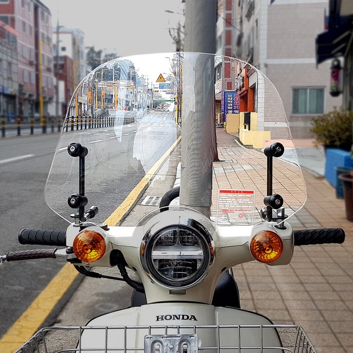 순흥 혼다 슈퍼커브110 20212025 튜닝 숏타입 클리어 스모그 윈드스크린, 1개
