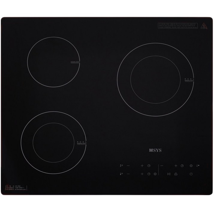 한샘 인덕션 3구 전기쿡탑 빌트인 스마트 전기레인지 CTB-MSF510E