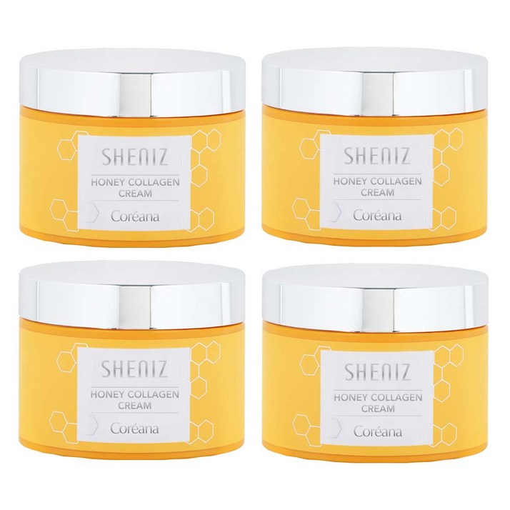 허니 콜라겐 고보습 탄력크림 코리아나 쉬니즈 허니 콜라겐 크림 100ml, 4개, 100ml
