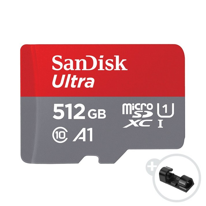 샌디스크 울트라 A1 마이크로 SD 카드 + 데이터 클립, 512GB 6581558271