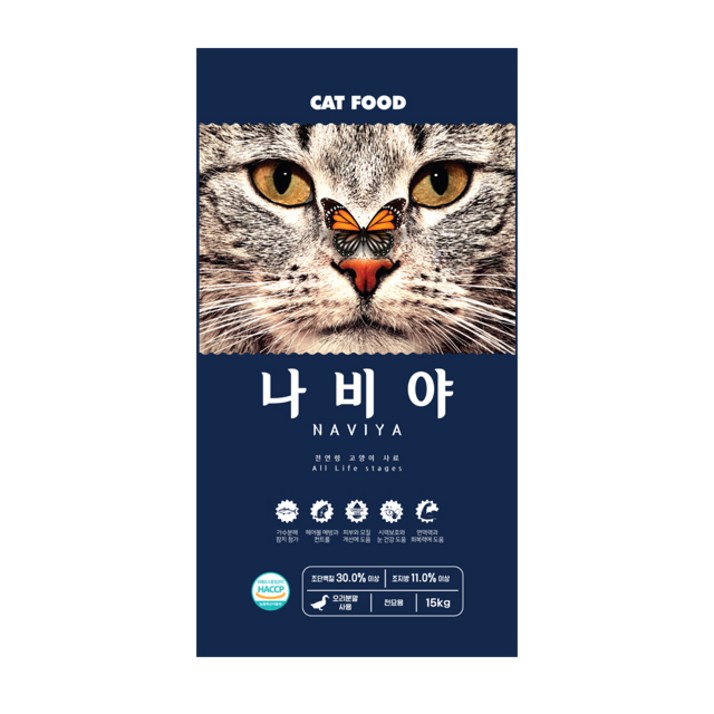 팜스코 나비야 15kg 길고양이사료 길냥이 고양이사료 대용량 고양이밥, 15kg, 1개